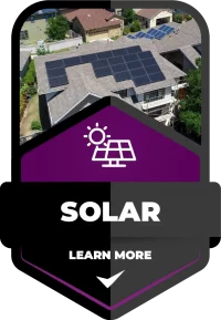 solar roofing icon badge